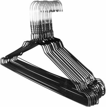 Draht-Kleiderbügel Schwarz mit Rockkerbe | 2,3mm