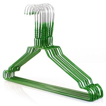 Draht-Kleiderbügel Grün mit Rockkerbe | 2,3mm
